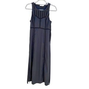 IRO Black Maxi Dress, Lined, Double Side Slit, Cut Out Detailing, Size 36 (US 4)